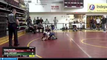 133 lbs Champ. Round 1 - Evan Potter, Southern Oregon University (Ore.) vs Isaac Kephart, Life Pacific University (Calif.)