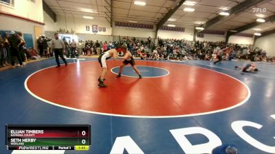 190 lbs Champ. Round 1 - Elijah Timbers, Natrona County vs Seth Herby, Worland