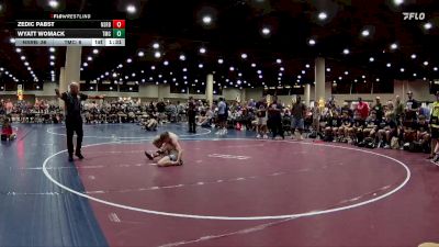 113 lbs Round 3 (6 Team) - Wyatt Womack, Team Mat Clash vs Zedic Pabst, North Shelby Regulators Blue