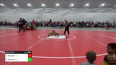 54 lbs Round Of 16 - Hayden Albright, York vs Reid Delancey, Port Royal