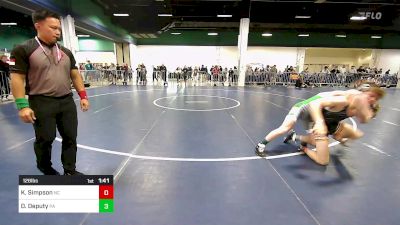 126 lbs Round Of 128 - Kyle Simpson, NC vs Dominic Deputy, PA