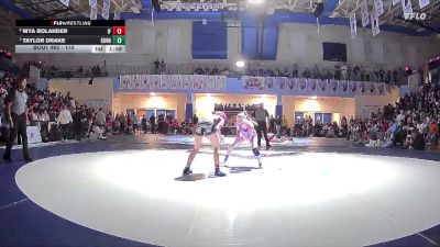 110 lbs 1st Place Match - Taylor Drake, Kuna vs Mya Bolander, Idaho Falls