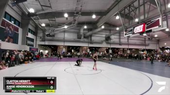 106 lbs Quarterfinal - Kaege Hendrickson, Texas vs Clayton Merritt, Warrior Trained Wrestling
