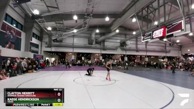 106 lbs Quarterfinal - Kaege Hendrickson, Texas vs Clayton Merritt, Warrior Trained Wrestling