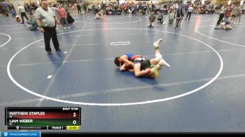 136 lbs Cons. Round 3 - Matthew Staples, IN vs Liam Weber, IA