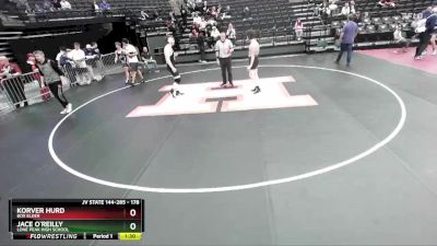 178 lbs Champ. Round 3 - Korver Hurd, Box Elder vs Jace O`Reilly, Lone Peak High School