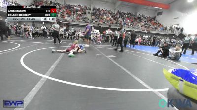 64 lbs Semifinal - Zane Nelson, Owasso Takedown Club vs Colson Beckley, Team Tulsa Wrestling Club