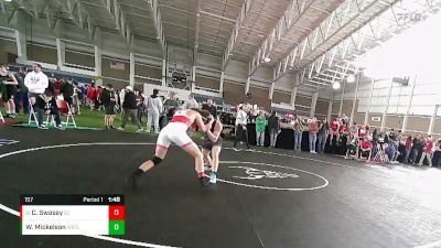 157 lbs Champ. Round 2 - Cooper Swasey, Grand County vs Wyatt Mickelson, Westlake