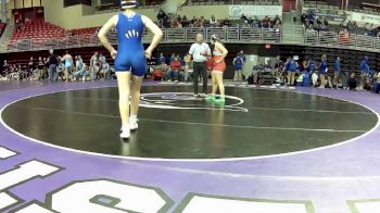 155 lbs Round 2 (6 Team) - Grace Salisbury, Bennington vs Khloe Padilla, Smith Center HS