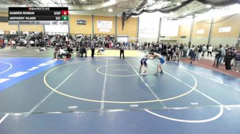 144 lbs Round Of 32 - Damien Roman, Central Falls/Blackstone Valley Prep vs Anthony Olaes, Scituate