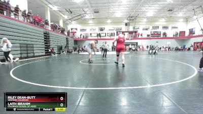 285 lbs Cons. Round 2 - Laith Ibrahim, Colorado School Of Mines vs Riley Dean-Butt, Western Colorado