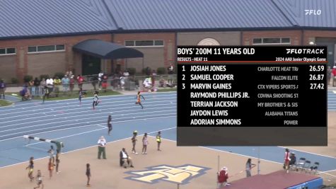 Youth Boys' 200m, Finals 12 - Age 11