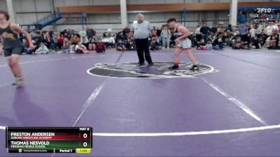 138 lbs Cons. Round 1 - Preston Andersen, Sublime Wrestling Academy vs Thomas Nesvold, Meridian Middle School