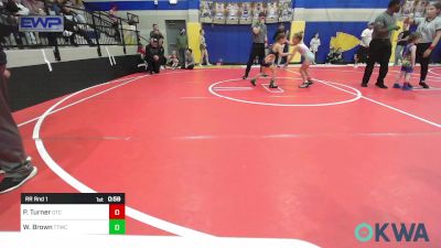 60-70 lbs Rr Rnd 1 - Peyton Turner, Owasso Takedown Club vs Winnie Brown, Team Tulsa Wrestling Club