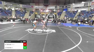 215 lbs Consi Of 4 - Kaden Rohner, Rocky Mountain HS vs Joseph Aranda, Hs