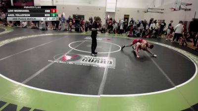125 lbs 3rd Place Match - Levi Weinhandl, Coon Rapids Mat Bandits Wrestling Club vs Axel Tollefson, MN Elite Wrestling Club
