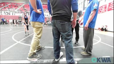 98 lbs Quarterfinal - Alice Martin, Little Axe Takedown Club vs Julianna Poff, Harrah Little League Wrestling