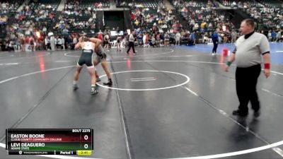 174 lbs Champ. Round 2 - Easton Boone, Cloud County Community College vs Levi Deaguero, Adams State