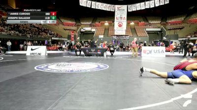 All Cadet Boys Freestyle Upper - 165 lbs Semis - James Curoso, Red Wave Wrestling vs Joseph Salazar, Lion Of Judah Wrestling Academy