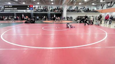 56-60 lbs Semifinal - Max Vest, Team Central vs Samantha Ham, Nebraska Wrestling Academy