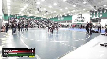 143 lbs Quarterfinal - Hailey Lebehn, Yucaipa vs Gabiela Jimenez, Paloma Valley