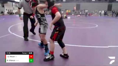 71-76 lbs Quarterfinal - Uriah Meyer, North Posey vs Bennett Silence, RHYNO ACADEMY Of WRESTLING