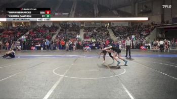 110 lbs Quarterfinal - Carmen Davidson, Slyfox vs Rmani Hernandez, Dodge City Wrestling Academy