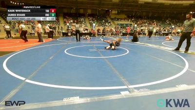 61 lbs 2nd Place - Kade Whitenack, Tiger Trained Wrestling vs James Evans, Bartlesville Wrestling Club