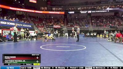 3A-120 lbs Champ. Round 2 - Matthew McCrea Jr., Bondurant-Farrar vs Ryan Rider, Carlisle