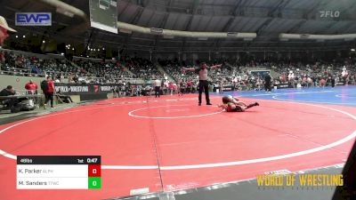 46 lbs Quarterfinal - Kai Parker, Alpha Elite, Mi vs Miles Sanders, Team Tulsa Wrestling Club