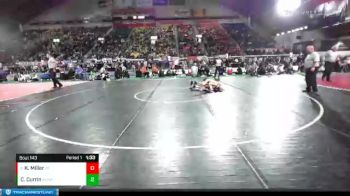 5A 113 lbs Quarterfinal - Kyle Miller, Post Falls vs Cole Currin, Kuna