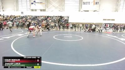 101 lbs Champ. Round 2 - Zakkary LaRue, Black Belt Wrestling Academy vs Colby Roesler, Club Not Listed