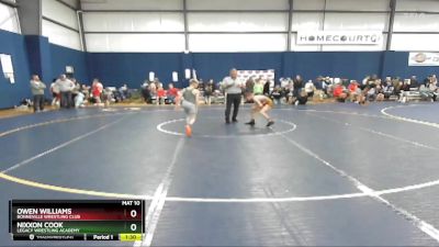 85 lbs Champ. Round 1 - Owen Williams, Bonneville Wrestling Club vs Nixxon Cook, Legacy Wrestling Academy