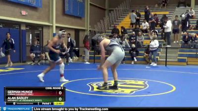 184 lbs Cons. Round 2 - German Munoz, Corban University (Ore.) vs Alan Badley, University Of Providence (Mont.)