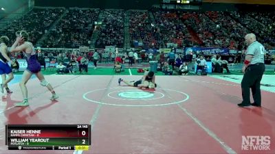 2A 145 lbs Cons. Round 1 - William Yearout, Potlatch vs Kaiser Henne, Nampa Christian