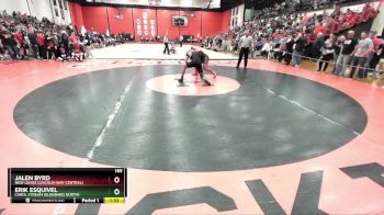 165 lbs Champ. Round 2 - Erik Esquivel, Carol Stream (GLENBARD NORTH) vs Jalen Byrd, New Lenox (LINCOLN-WAY CENTRAL)