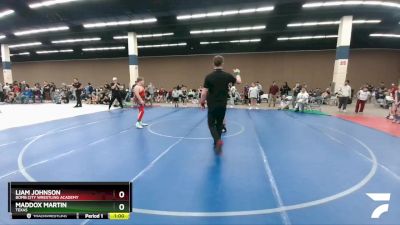 160 lbs Round 2 - Liam Johnson, Bomb City Wrestling Academy vs Maddox Martin, Texas