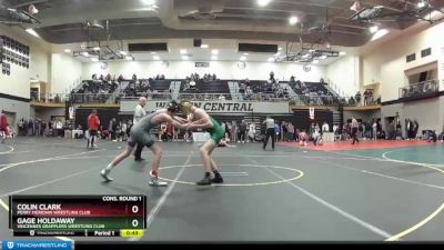 113 lbs Cons. Round 1 - Colin Clark, Perry Meridian Wrestling Club vs Gage Holdaway, Vincennes Grapplers Wrestling Club