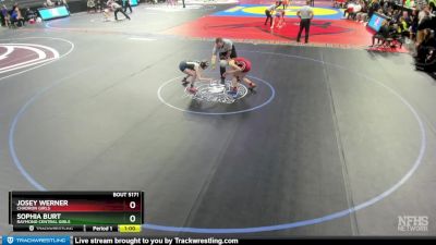 Cons. Round 1 - Josey Werner, Chadron Girls vs Sophia Burt, Raymond Central Girls