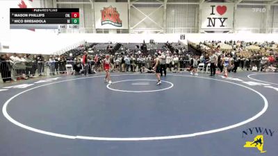 90 lbs Quarterfinal - Nico Bresadola, Brawler Elite vs Mason Phillips, Club Not Listed