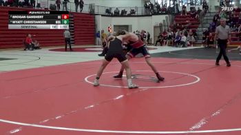 165 lbs Semifinal - Wyatt Christiansen, Midland vs Brogan Ganshert, Davenport Central