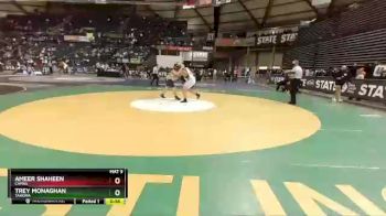 4A 285 lbs Cons. Round 2 - Ameer Shaheen, Camas vs Trey Monaghan, Tahoma