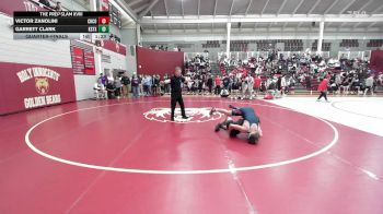 132 lbs Quarterfinal - Victor Zanolini, Christopher Columbus vs Garrett Clark, Kinkaid School