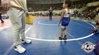 37 lbs Consi Of 4 - Greyson Summitt, Newkirk Takedown Club vs Dajun Hughes, HBT Grapplers