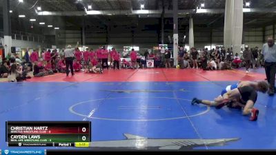 126 lbs Round 1 (4 Team) - Cayden Laws, REAL LIFE WRESTLING CLUB vs Christian Hartz, INVICTUS WRESTLING CLUB