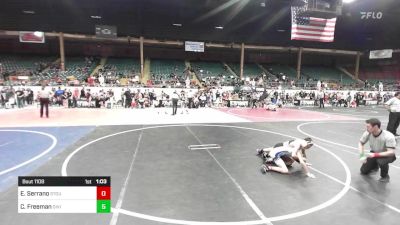 86 lbs Quarterfinal - Easten Serrano, Stout Wr Ac vs Cruz Freeman, Division Bell Wrestling