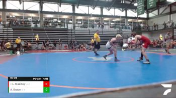 115-128 lbs Cons. Round 1 - Logan Makiney, Washington High School vs Austin Brown, HANNIBAL