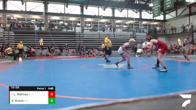 115-128 lbs Cons. Round 1 - Logan Makiney, Washington High School vs Austin Brown, HANNIBAL