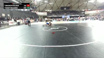 Girls 2A 110 lbs Cons. Round 5 - Brooklyn Hillman, Othello (Girls) vs Kailey Balajadia, Bremerton (Girls)