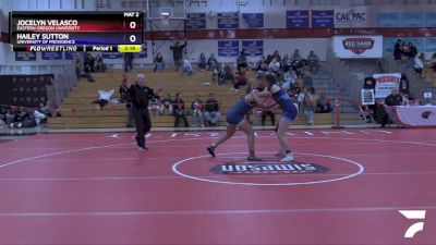 160 lbs 3rd Place Match - Hailey Sutton, University Of Providence vs Jocelyn Velasco, Eastern Oregon University